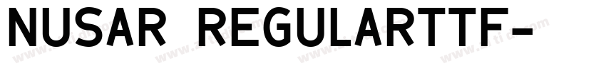 NUSAR Regularttf字体转换